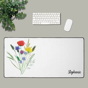 Custom Wildflower Desk Mat