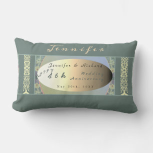 Custom Wildflower Wedding Anniversary  Lumbar Pill Cushion