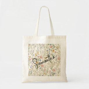 Custom wildflowers Bridesmaid Gifts Tote Bag