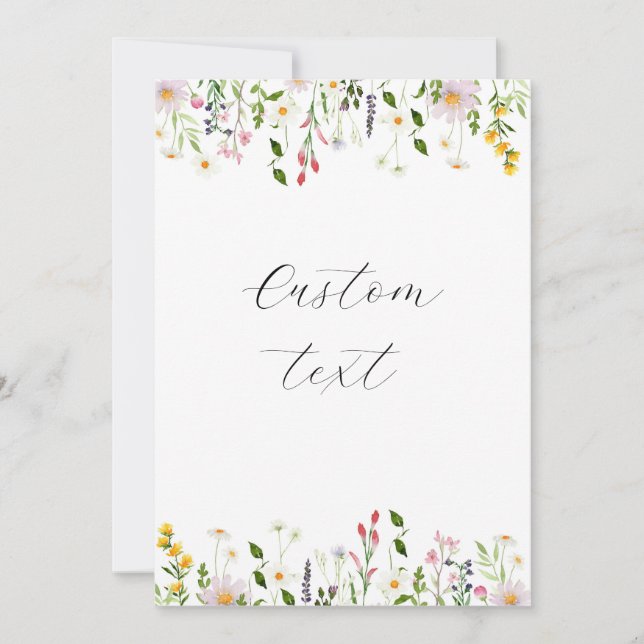 Custom wildflowers design invitation (Front)