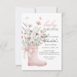 custom wildflowers floral invitations tepmplate
