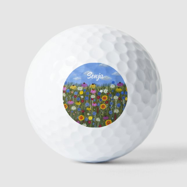 Custom Wildflowers Golf Balls (Front)