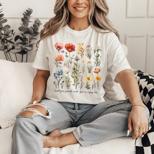 Custom Wildflowers Shirt, Mother’s Day Gift, Mum T-Shirt