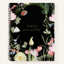 Custom Wildflowers Spiral Notebook