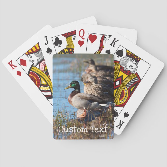 Custom Wildlife Ducks Playing Cards (Back)