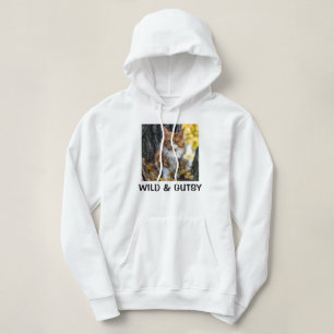 Custom Wildlife Red Maine Coon Cat White Black Pet Hoodie