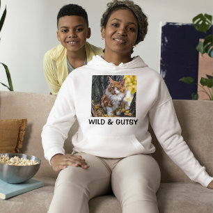 Custom Wildlife Red Maine Coon Cat White Black Pet Hoodie