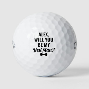 Custom Will You Be My Best Man Wedding Proposal Golf Balls