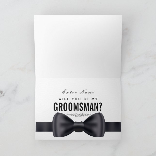 Custom Will You Be My Groomsman or Best Man Card (Inside)
