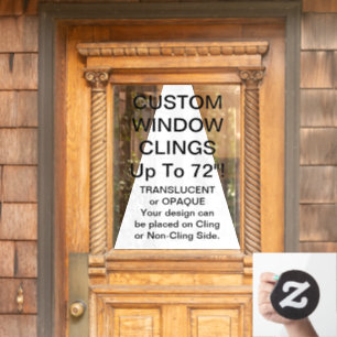 Custom Window Cling ADVANCED OPAQUE 18" x 24"