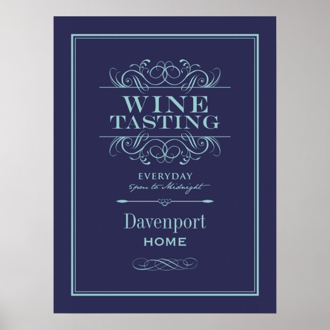 Custom Wine Tasting Art Print - Home Decor (Front)