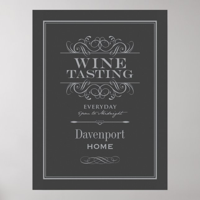 Custom Wine Tasting Art Print - Home Decor (Front)