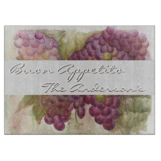 Custom Wine-Themed Tuscan Inspired Cutting Board 