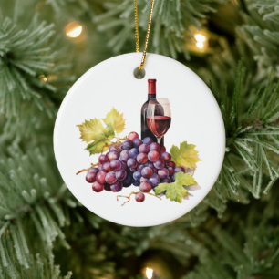 Custom Wine Tour Ceramic Tree Decoration