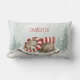 Custom Winter Bear Cushion – Personalized