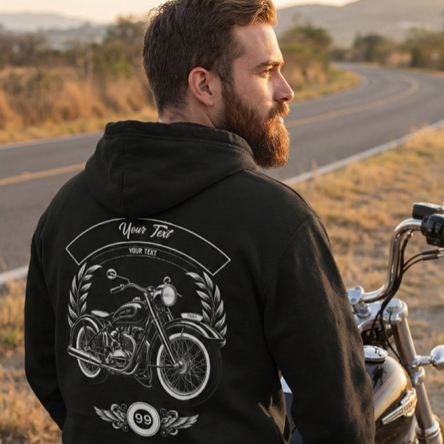 Custom Winter Biker Skull Motorcycle Zip Hoodie (Creator Uploaded)