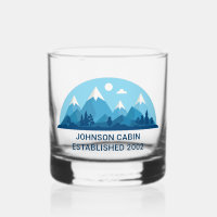 Custom Winter Family Cabin Blue Snowy Mountain