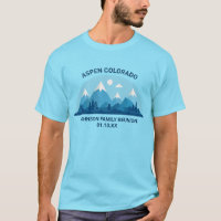 Custom Winter Family Reunion Blue Snowy Mountain
