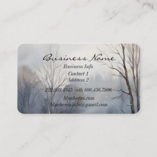 Custom Winter Forest Landscape Scenery Art Business Card
