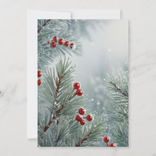 Custom Winter Wonderland Pine & Berries Invitation
