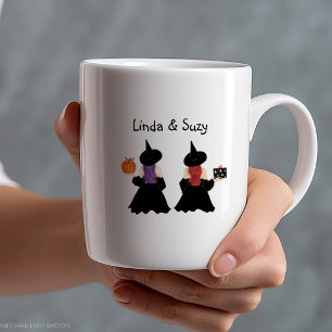 Custom, witch, halloween Two-Tone coffee mug