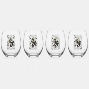 Custom Witchy Coven Bachelorette Party Drink Drink Stemless Wine Glass