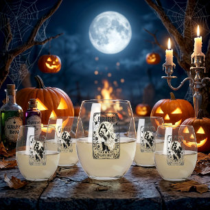 Custom Witchy Coven Bachelorette Party Drink Drink Stemless Wine Glass