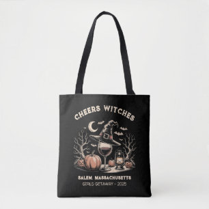 Custom Witchy Wine – Salem Halloween Trip Tote Bag