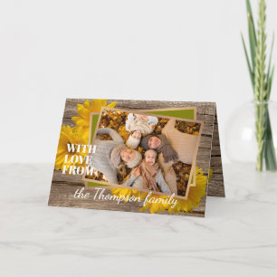 Custom With Love For Thanksgiving Holiday Card