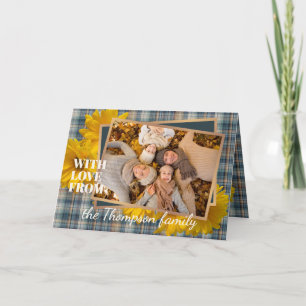 Custom With Love For Thanksgiving Holiday Card