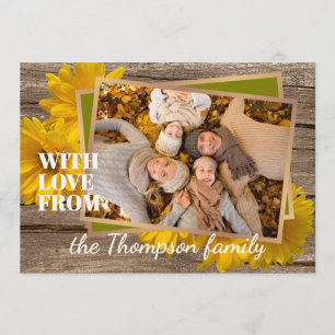 Custom With Love For Thanksgiving Holiday Card