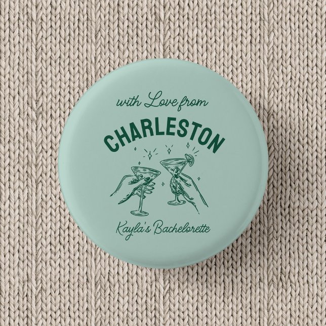 Custom With Love from Destination Bachelorette 3 Cm Round Badge (Creator Uploaded)