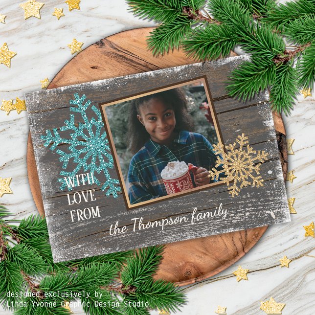 Custom With Love Seasons Greetings Holiday Card (Creator Uploaded)