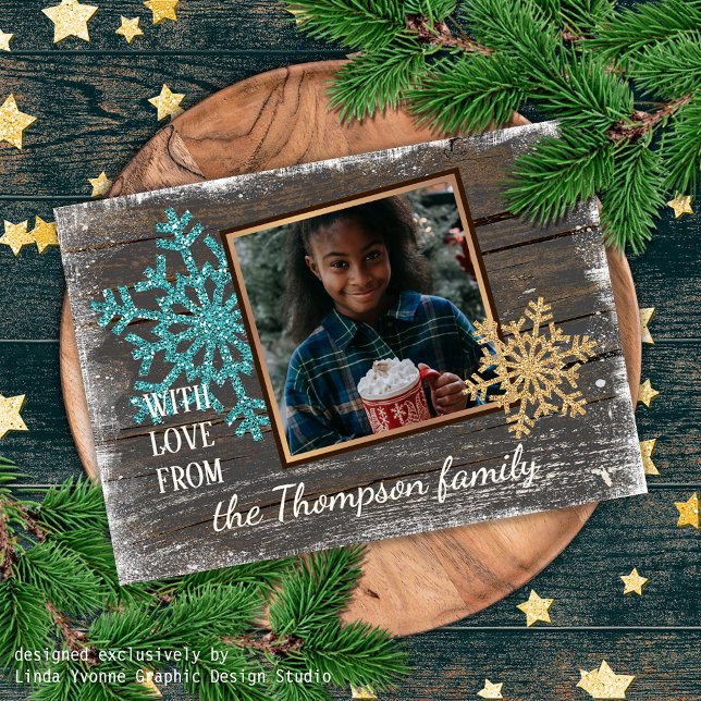 Custom With Love Seasons Greetings Holiday Card (Creator Uploaded)