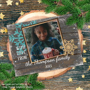 Custom With Love Seasons Greetings Holiday Postcard