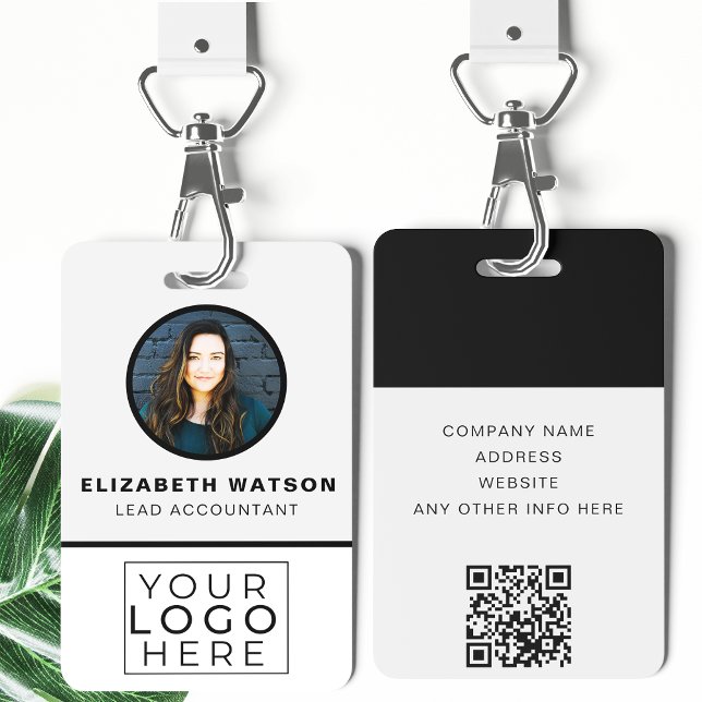 Custom With QR Code Your Logo Company Employee ID Badge (Creator Uploaded)