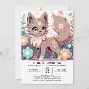Custom Wolf Digital Birthday Invitation