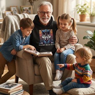 Custom Wolf Gifts for Police Officers Dad Grandpa Hoodie