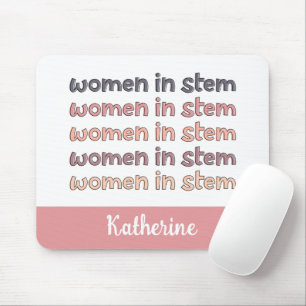 Custom Women in Stem Steminist Gifts Mouse Pad