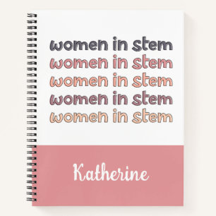 Custom Women in Stem Steminist Gifts Notebook