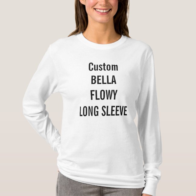 Custom Women's Bella Flowy Long Sleeve T-Shirt (Front)