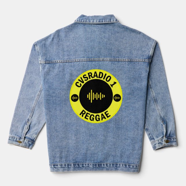 Custom Women's Denim Jacket (Jean Jacket), Denim (Back)