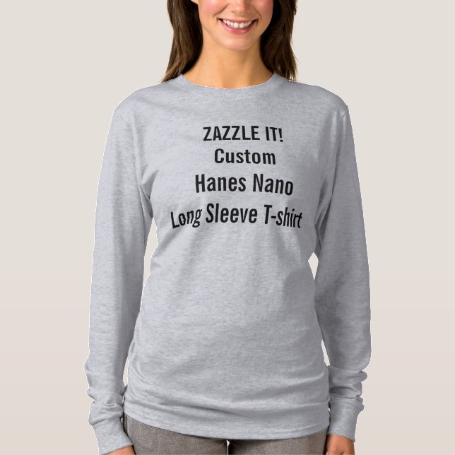 Custom Women's Hanes Nano Long Sleeve T-Shirt (Front)