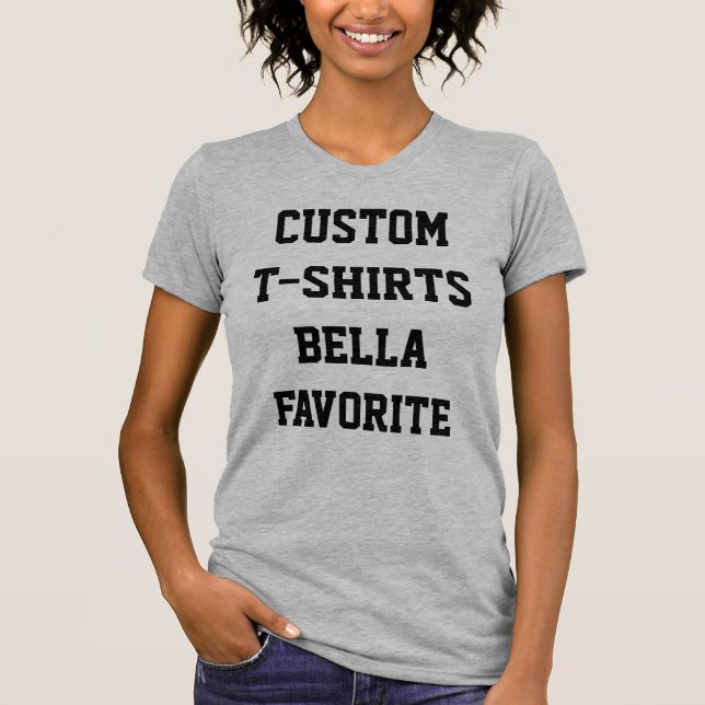 Custom Women's HEATHER GREY BELLA FAVORITE T-SHIRT (Front)