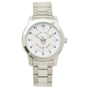 CUSTOM Women's Oversized Silver Bracelet Watch