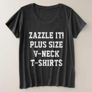 Custom Women's Plus Size V-Neck T-Shirt HOT PINK
