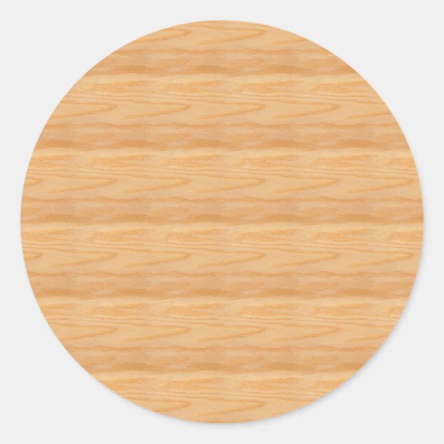 Custom Wood Elegant Blank Template Classic Classic Round Sticker (Front)