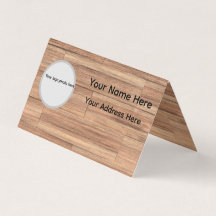 Custom Wooden Business Card Design.