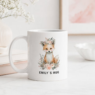Custom Woodland Fox Mug with Name