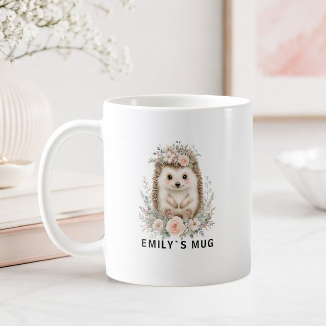 Custom Woodland Hedgehog Mug with Name (Custom Woodland Hedgehog Mug with Name)